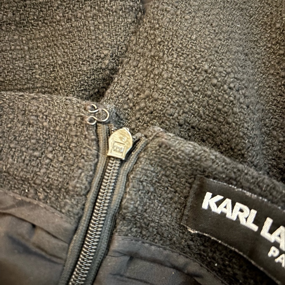 Karl Lagerfeld Tweed Black Skirt - Picture 7 of 7